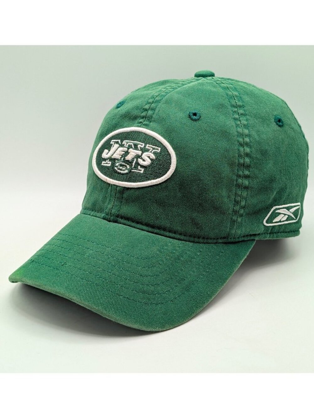 Vintage New York Jets Hat Cap Reebok Size S/M Fitted Green NFL Football Mens